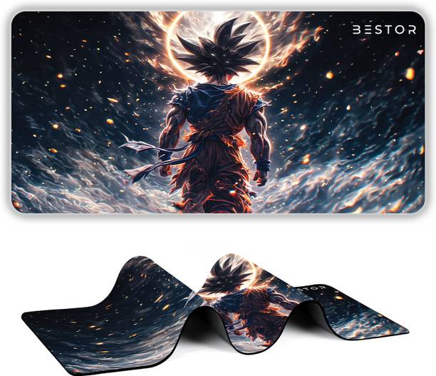 Bestor Goku Mouse pad with Precise Cut Edges 60cmx34cm Non Slip Base Mousepad