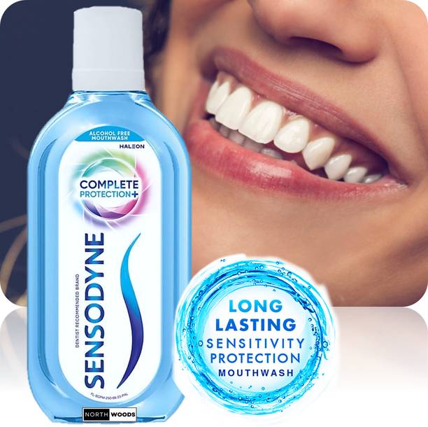 SENSODYNE Mouthwash for Sensitive Teeth,Alcohol-Free Mouthwash - Mint, Cavity Protection