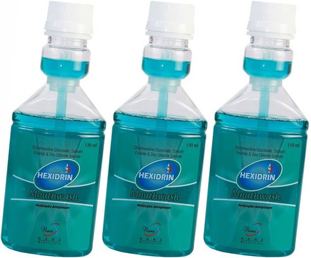 HEXIDRIN Mouthwash | Antiseptic, Anti-Plaque, Fresh Breath | MOUTH WASH (Green) - MINT