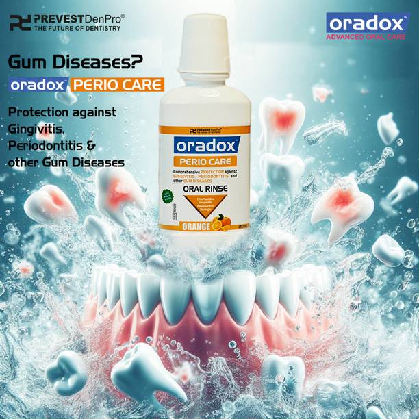 oradox PERIO CARE Oral Rinse/ MouthWash (Comprehensive Protection against GUM DISEASES) - Orange