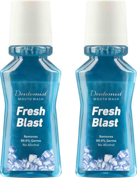 Dentomist Mouth Wash | For Total Oral Hygiene | Long Lasting Freshness Pack of 2 - Mint