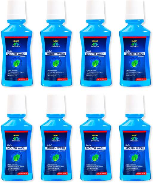Jagat Devsutra Dr. Trusted Ayurvedic HERBAL Mouthwash 250ml X 8 - Spearmint