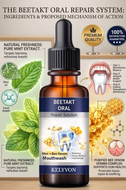 Kelyvon Beetakt Oral Repair Mouthwash for Whitening, Freshness and Care - MINT