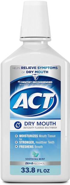 ACT Dry Mouth Anticavity Zero Alcohol Fluoride Mouthwash - Soothing Mint