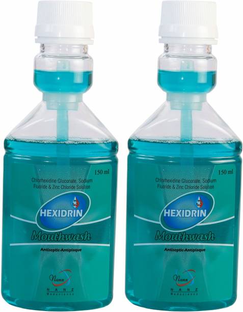 HEXIDRIN Mouthwash for Fresh Breath, Germ Protection & Anti-Plaque Care - MInt