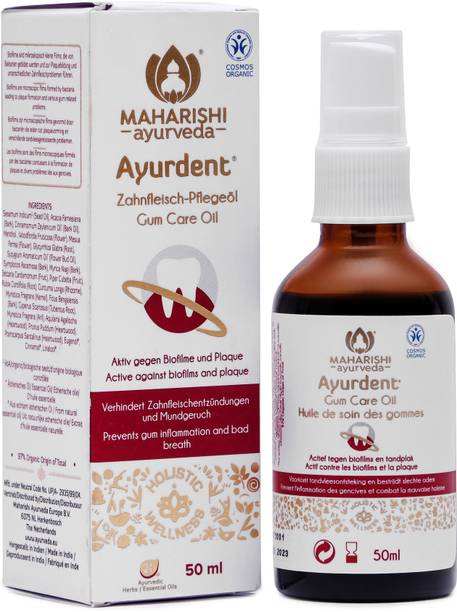 MAHARISHI ayurveda Ayurdent Gum Care Oil - 100% Natural Oil Mouthwash for Soothing Dental Care - Ayurdent Gum Care Oil