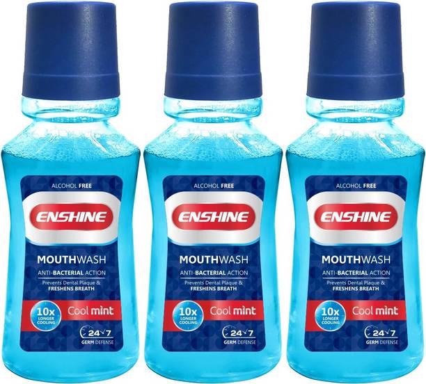 Enshine Alcohol-Free Mouthwash with Menthol Thymol & Eucalyptus Oil | 10X Longer Cooling - Cool Mint