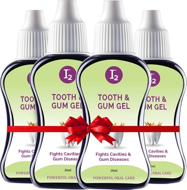 I2 Tooth & Gum Cure -Prevents Gum Swelling,Bleeding & infections Pack of 4 - Taste less