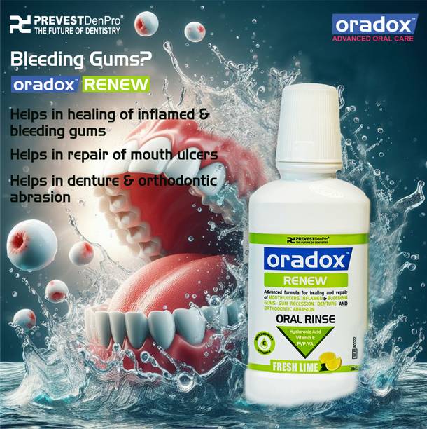 oradox RENEW Oral Rinse/ MouthWash ( Advanced Formula for Healing & Repair ) - Fresh Lime