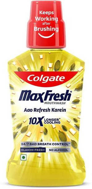 Colgate Maxfresh Plax Antibacterial Elaichi Fresh Mouthwash - Elaichi Fresh