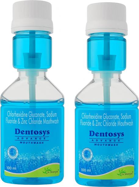 Dentosys Advance Mouth Wash with Chlorhexidine, Fluoride & Zinc 2x100ml - Mint Fresh