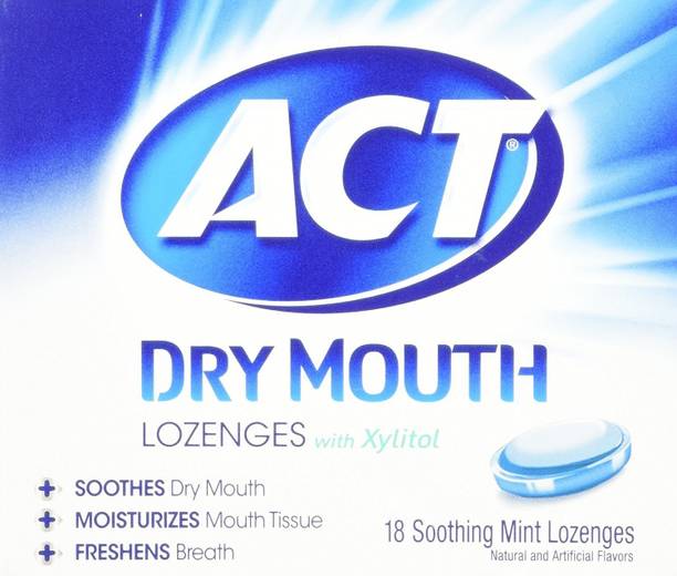 ACT Dry Mouth Mint Lozeng Size 18ct - Mint