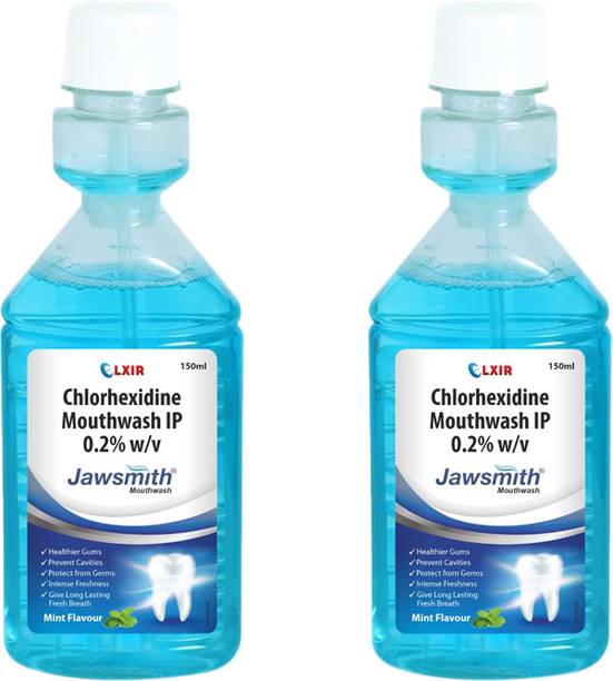 Lisamed Mouthwash 150ml (Pack of 2) for fresh breath and a Plaque-Free Smile - Mint Flavour