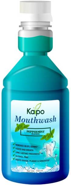 KAIPO Mouthwash for Keep Teeth Strong and Whiter & Remove Bad Smell (Pack Of 3x150ml) - Peppermint