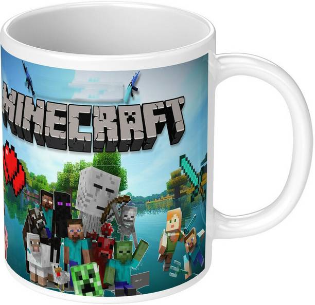 Printwala Minecraft Cup Minecraft Printed mug For Boys & Girls Microwave Safe(B-146) Ceramic Coffee Mug