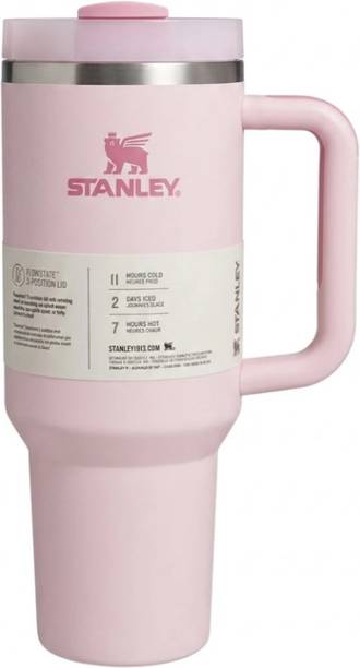 Stainley STANLEY TUMBLER MUG 1800ML WITH HANDLE METAL & STRAW Stainless Steel Tumbler