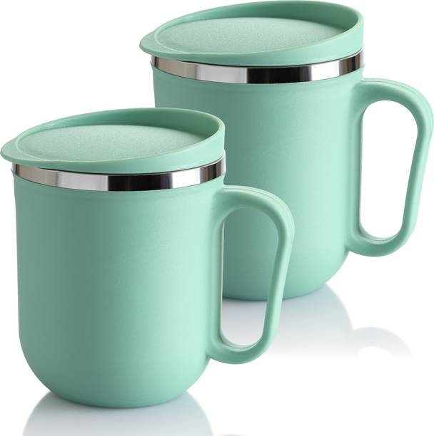 OFFYX Stylish Matte Finish Handle & Lid | Perfect for Office, Home & Travel Stainless Steel Coffee Mug