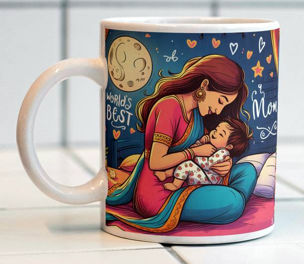 Goldencity Birthday Gift for Mother, Anniversary Gift for Mom Love, Best Mom Ever Mom50 Ceramic Coffee Mug