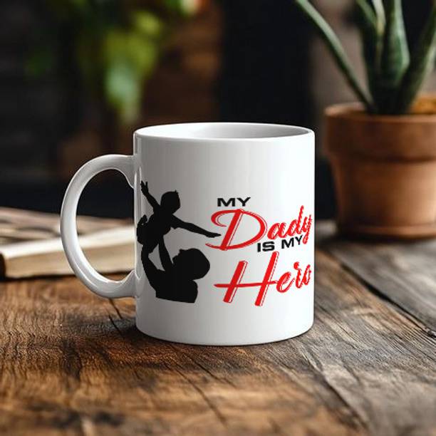 Klymax Prints My Daddy Is My Hero Printed Ceramic Coffee Mug