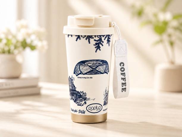 AANZIA Tumbler Flask Insulated Coffee Tumbler Double Wall Vacuum Insulated Leakproof Stainless Steel Coffee Mug