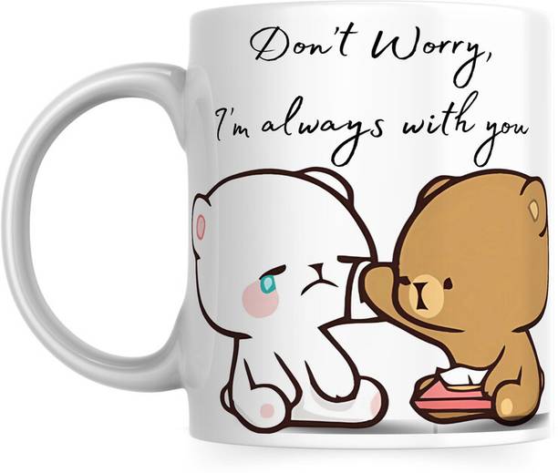 Udaygalleries Bubu Dudu Coffee for Couples for Wife Girlfriend Boyfriend HM_408 Ceramic Coffee Mug