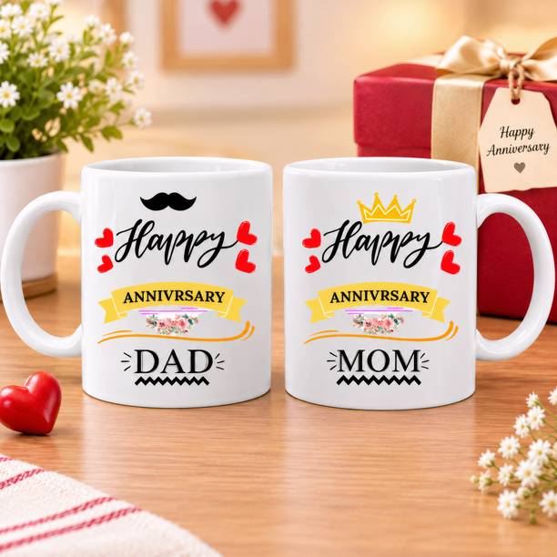 Aanvi ECommerce MOM DAD ANNIVERSARRY Ceramic Coffee Mug