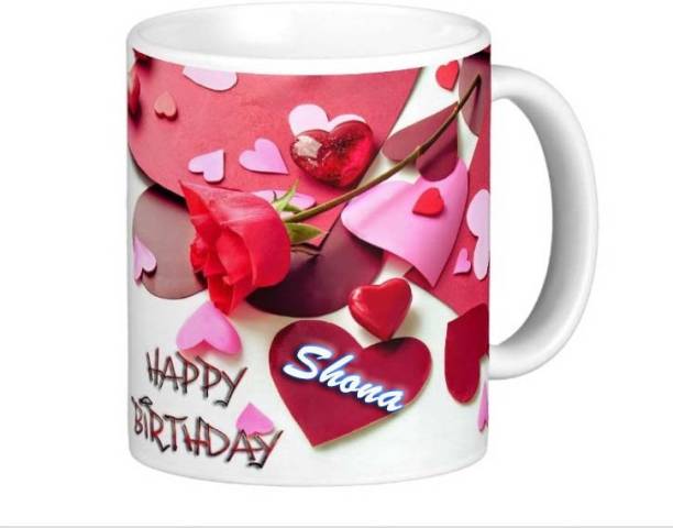 Exocticaa Romantic Happy Birthday Gift for Shona I Love You 091 Ceramic Coffee Mug