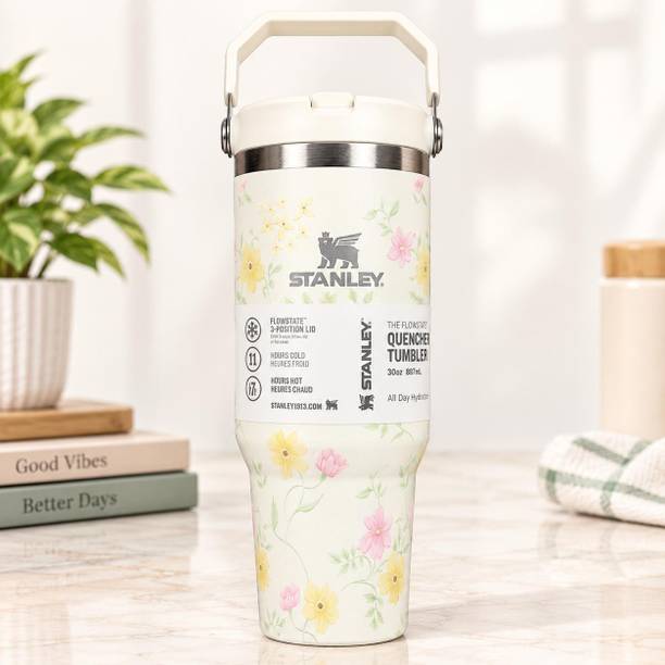 stanle Cute Leakproof Stylish Travel Coffee Cup Tumbler Water Bottle for Women & Girls Stainless Steel Tumbler