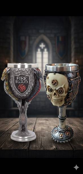 EMERGE Mug Dreagon Wisword_FIRE BLOOD WINE Pack of 2 Stainless Steel Beer Mug