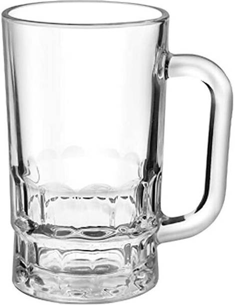 जिगश्शियल Glass Beer Mug Glass Crystal Clear 350ml ( pack of 1 ) ग्लास