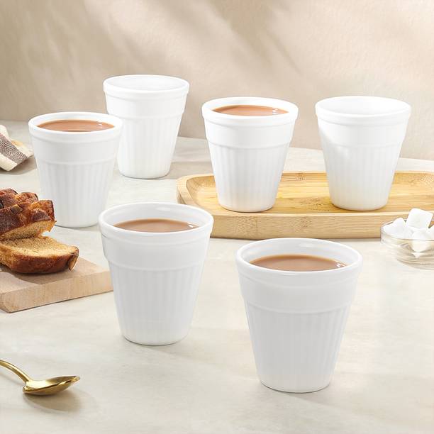 लाराह बाय बोरोसिल Tea/Coffee Kulad, Bone-Ash Free, Crockery Set Ideal for Daily Use & Gifting ओपलवेयर मग