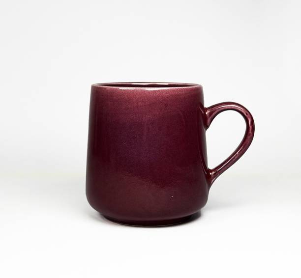 Heritales Dark Merlot Ceramic Coffee – 350 ML, Vegan, Microwave & Dishwasher Safe Ceramic Coffee Mug