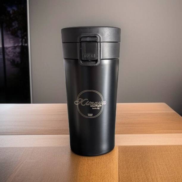 Nirvaana Steel Coffee (Black, Double Wall, Spill-Proof, Insulated) Stainless Steel Coffee Mug