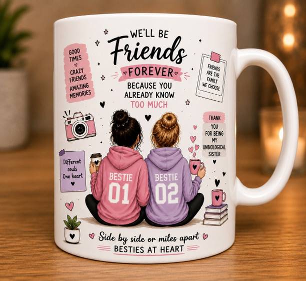 Yashukraft Bestiess Foreverr for Girls| Best Friends, Ceramic Coffee Mug
