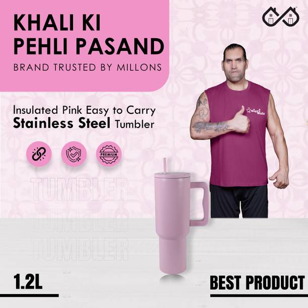 Sigri-wala Insulated Pink Easy to Carry Stainless Steel Tumbler