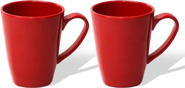 MORDAN Set of 2 Dashing Orange Coffe for Home, Office,Schools Ceramic Coffee Mug