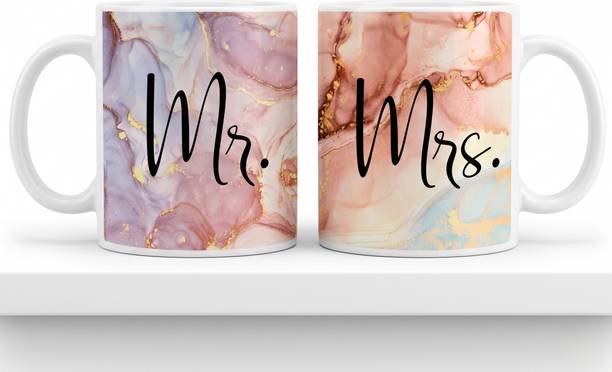 sigmanerds Mr & Mrs Couple Coffees | Perfect Wedding & Anniversary Gift Ceramic Coffee Mug