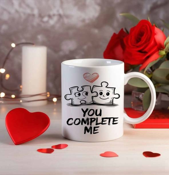 GIVENTA Love Forever Cute Love Theme Ceramic | Romantic Couple Coffee Cup Ceramic Coffee Mug