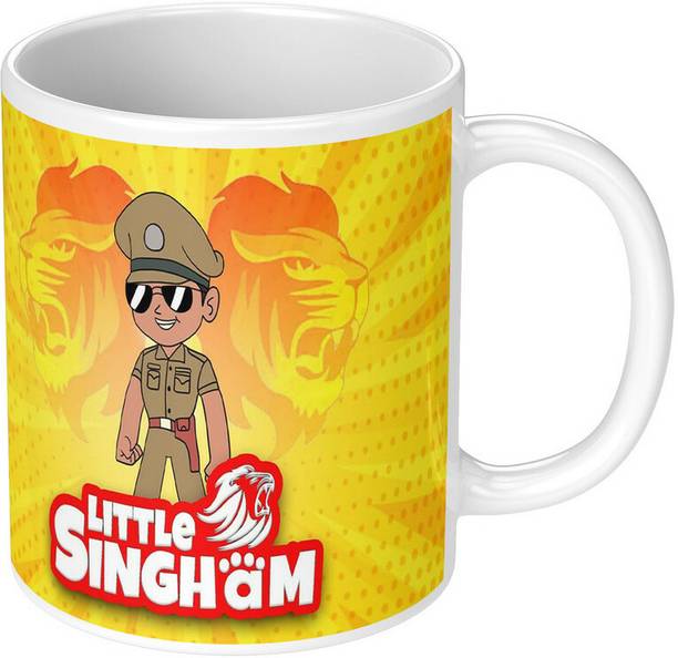 Printwala Little Singham Cup Little Singham Printed For Boys Microwave Safe(B-214) Ceramic Coffee Mug