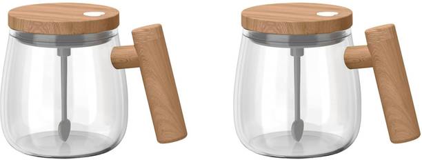 Flemigo 400ml Auto-Stir Coffee - Electric Glass Coffee Mug
