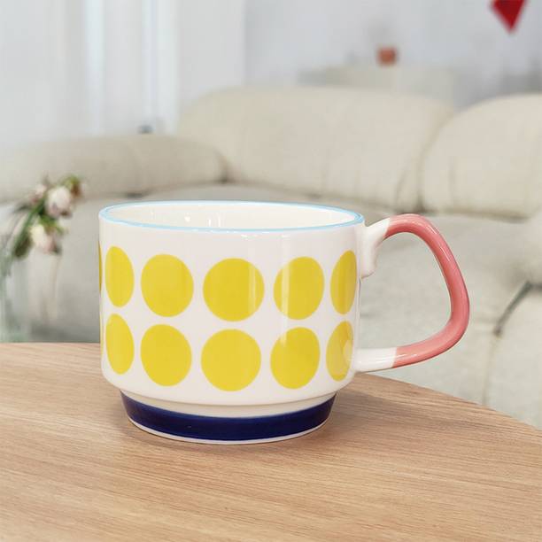 Spooky Printed Stackable Cup with Handle | Hanging Design for Milk, Tea & Espresso Ceramic Coffee Mug