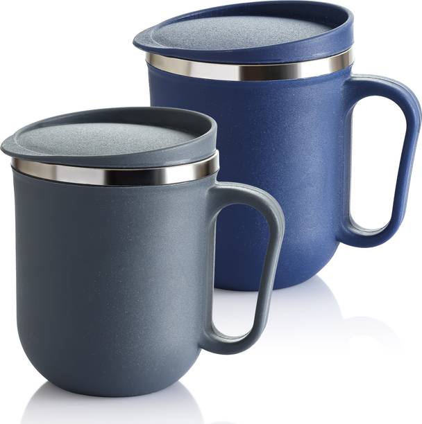 OFFYX Stylish Matte Finish Handle & Lid | Perfect for Office, Home & Travel Stainless Steel Coffee Mug
