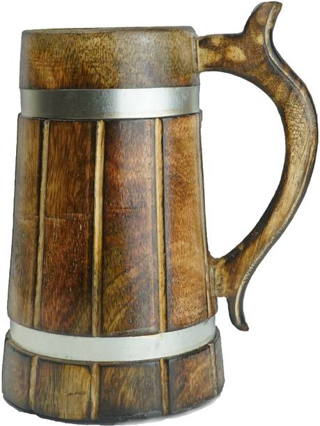 SuperGeneriX Craft and Natural Light Brown Wood Beer Mug