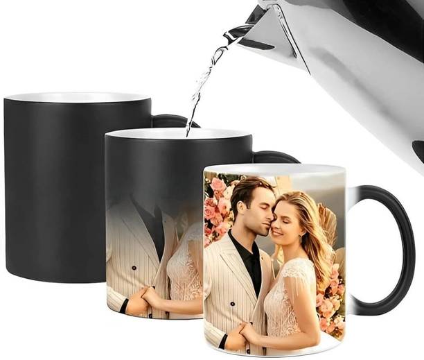 Shining Gift Personalized Black Magic Photo on Coffee for Gift for Birthday Anniversary, Ceramic Coffee Mug