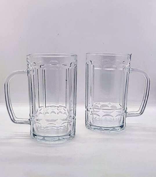 evohome Borosilicate Glass Juices Pack-2 | Premium Crystal Clear Drinking Glass Set Glass Beer Mug