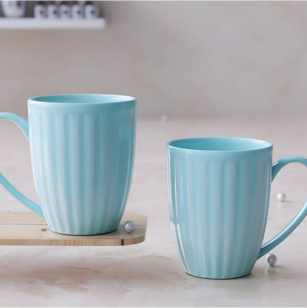 TheMoonStore Pastel Glam Blue 300ML | Ceramic Tea Dishwasher & Microwave Safe Ceramic Coffee Mug