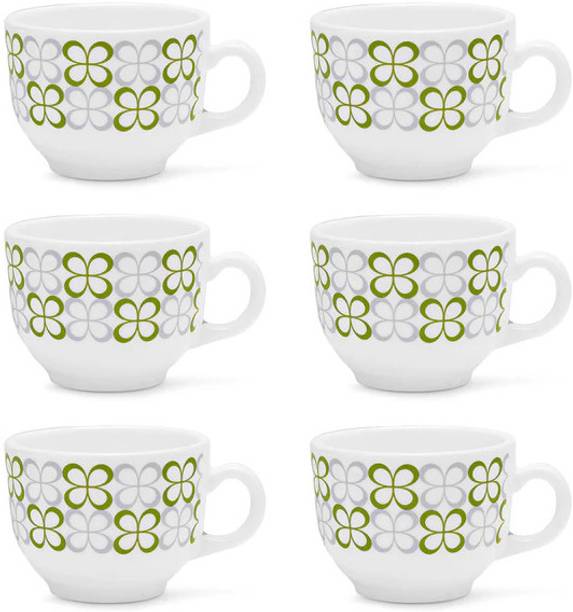 BOROSIL 6N 22CL CUP SUNDROP GREEN Opalware Coffee Mug