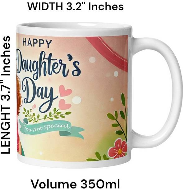 Manorath Happy Daughters Day Printed Ceramic Coffee mug Ceramic Coffee Mug