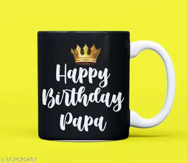 Manorath Gift for Happy Birthday Dad/Papa/Father H B,Papa Printed Ceramic Coffee Ceramic Coffee Mug