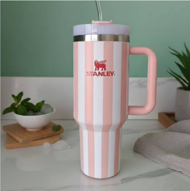 stanly pink stripe mug sipper Stainless Steel Tumbler